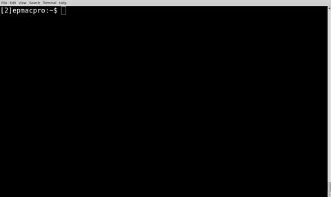 A terminal window