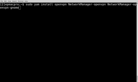A terminal window showing the results of the command being run.