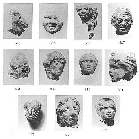 Grotesque and realistic terracotta figurines discovered at Tarsus.