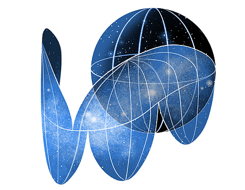 Artist depiction of unfolding spacetime